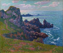 Calm weather, Coast at the Pointe de Pern, Ushant, 1894. Private Collection.