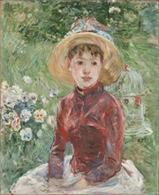 Young Girl on the Grass, the Red Bodice (Mademoiselle Isabelle Lambert), 1885. Found in the collection of Ordrupgaard Museum, Charlottenlund.
