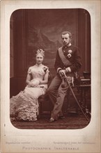 Crown Prince Rudolf with Princess Stephanie of Belgium on the occasion of their engagement in the Castle of Laeken on 7 March 18, 1880. Private Collection.