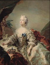 Louise of Great Britain (1724-1751), Queen of Denmark, 1747. Found in the collection of Statens Museum for Kunst, Copenhagen.