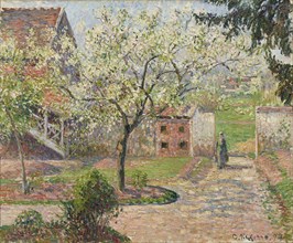 Plum Trees in Blossom, Éragny. The Painter's Home, 1894. Found in the collection of Ordrupgaard Museum, Charlottenlund.
