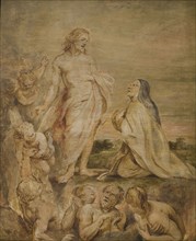 The Vision of Saint Teresa of Avila, c. 1635. Found in the collection of Stedelijk Museum Wuyts-Van Campen en Baron Caroly, Lier.