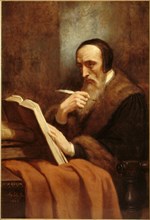 Portrait of John Calvin (1509-1564), 1858. Found in the collection of Musée de la Vie romantique, Paris.