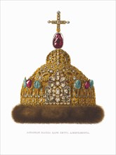 Diamond Cap of Tsar Peter I. From the Antiquities of the Russian State, 1849-1853. Private Collection.