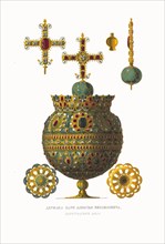 Globus cruciger of Tsar Alexei Mikhailovich. From the Antiquities of the Russian State, 1849-1853. Private Collection.