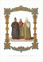 Costumes of old Women from Torzhok. From the Antiquities of the Russian State, 1849-1853. Private Collection.