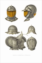 Lithuanian and Livonian helmets. From the Antiquities of the Russian State, 1849-1853. Private Collection.