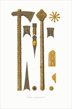 Battle Axe and Buzdygan. From the Antiquities of the Russian State, 1849-1853. Private Collection.
