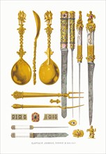 Tsar's cutlery. From the Antiquities of the Russian State, 1849-1853. Private Collection.
