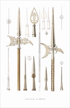 Halberds and spears. From the Antiquities of the Russian State, 1849-1853. Private Collection.