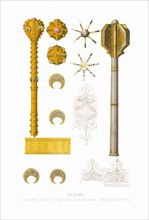 Mace of Prince Vasily Vasilyevich Galitzine. Pernach. From the Antiquities of the Russian State, 1849-1853. Private Collection.