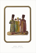 Boyar Clothing of the XVII century. From the Antiquities of the Russian State, 1849-1853. Private Collection.