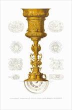 Gold Plated Silver Cup from 1596 of the Tsar Feodor I of Russia. From the Antiquities of the Russian State, 1849-1853. Private Collection.