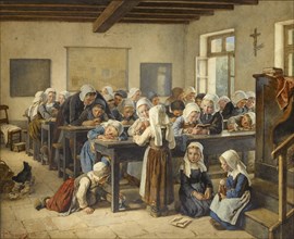 A Breton girls school  , 1882. Private Collection.