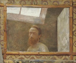 Self-Portrait with a bamboo mirror, c. 1890. Private Collection.