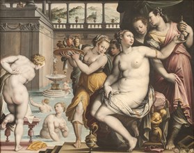 Bathsheba at Her Bath, 1573-1574. Found in the collection of Galleria Nazionale d'Arte Antica, Rome.