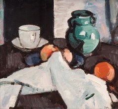 Still Life with Bowl of Fruit, Jug, Cup and Saucer, 1927-29.
