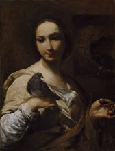 Girl Holding a Dove, 1721-27.