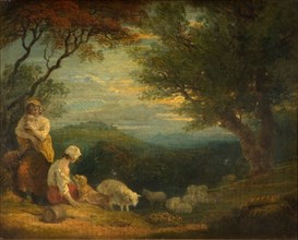 Landscape With Women, Sheep and Dog, 1830.