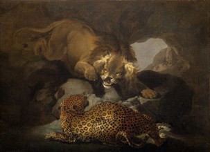 Lion And A Leopard, 1820.