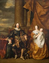 Portrait of Charles I and his Family King Charles I, Queen Henrietta Maria, the Prince of Wales and Princess Mary, 17th century.