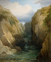 Gorge And River In Ireland, 1860.