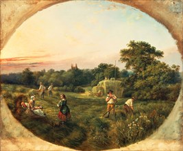 Haymaking Mathew's Field, Handsworth, Birmingham, dated 01/07/1859.