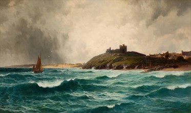Coastal Scene With Criccieth Castle, 1892.