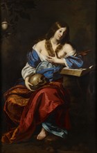 The Penitent Magdalene, 1655-1665. Painting also known as 'Mary Magdalene in the Wilderness'. Mary Magdalene is depicted leaning against a bible on her left and represented with her traditional attrib...