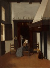 Young Woman in an Interior, c. 1660.