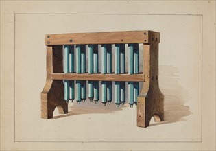 Rack with Candle Molds, c. 1935.