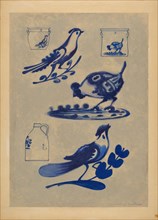 Bird Decorations on Stoneware, 1935/1942.