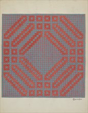 Coverlet - Section of Reverse Side, c. 1937.