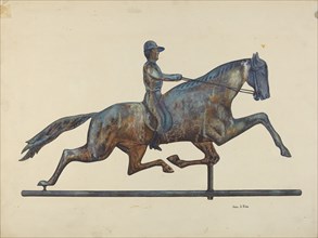 Horse and Rider Weather Vane, c. 1938.