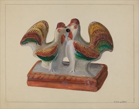 Chalkware Roosters, c. 1937.