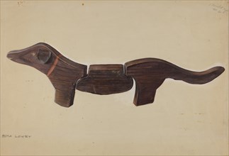 Pennsylvania German Toy Dachshund, c. 1937.