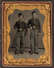 Portrait of Two Illinois Cavalrymen, 1860s.