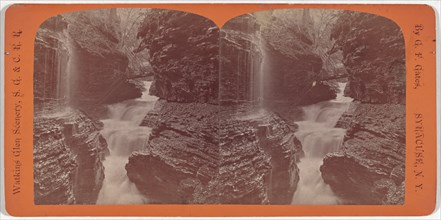 Watkins Glen Scenery, Rainbow Falls and Triple Cascades, c. 1860.