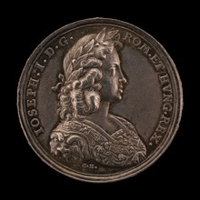 Coronation Medal of Joseph I, 1678-1711, King of Hungary 1687, King of the Romans 1690, Holy Roman Emperor 1705 [obverse], 1690.