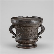 Mortar with Dolphin-shaped Handles, early 16th century.