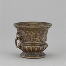 Mortar with Vine scrolls, Loop, and Ring, 16th century.