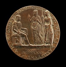 The Marquess of Mantua with Faith and Pallas [reverse], 1475.