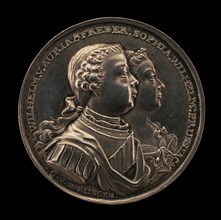 Marriage Medal of Wilhelm V, Prince of Orange, and Frederica Sophia Wilhelmina, Princess of Prussia [obverse], 1767.