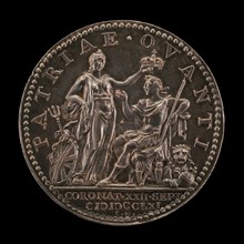 Britannia Crowning the King [reverse], 1761.