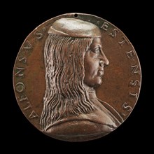 Alfonso I d'Este, 1476-1534, 3rd Duke of Ferrara, Modena and Reggio 1505 [obverse], 1492.