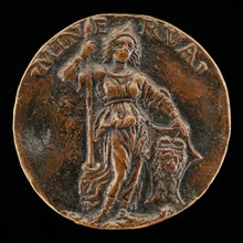 Minerva Resting on a Spear and Shield [reverse], c. 1490/1495.