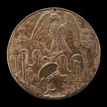 Eagle and Strozzi Shield in a Meadow [reverse], 1489.