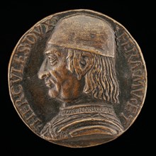 Ercole I d'Este, 1431-1505, Duke of Ferrara, Modena, and Reggio 1471 [obverse], c. 1490/1495.
