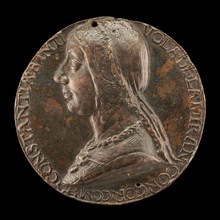 Costanza Bentivoglio, Wife of Antonio Pico della Mirandola 1473, Countess of Concordia 1483 [obverse], c. 1485.