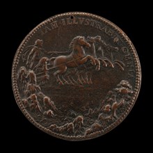 Philip as Apollo in a Chariot Drawn across the Sky by Four Horses [reverse], 1555.